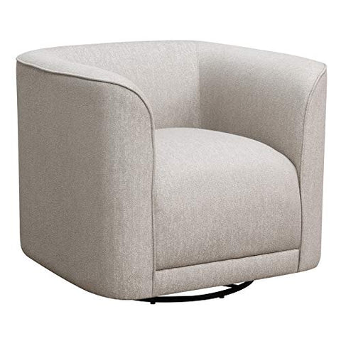 Wallace & Bay Ryan Accent Chair with 360° Swivel and U-Shape, Sand