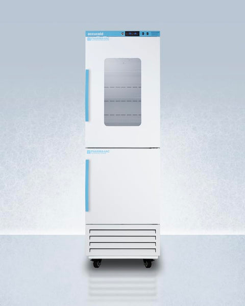 ACCUCOLD 10.74 cu.ft. Medical Refrigerator/Freezer Combination Unit, 24” Wide Vaccine Refrigerator/Freezer, Glass Door- ARFG15PV
