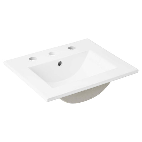 Modway EEI-4836-WHI Cayman 18" Bathroom Sink, White