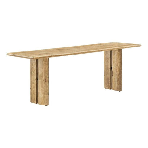 Modway EEI-6344-OAK Amistad 58" Wood Bench, Oak