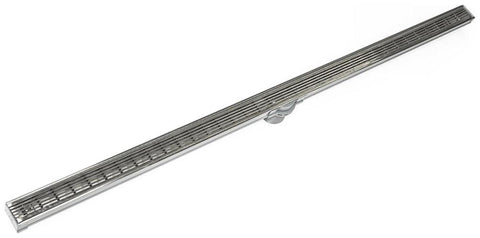 Infinity Drain S-LAG 3836 SS 36" S-PVC Series Low Profile Complete Kit with 1 1/2" Wedge Wire Grate in Satin Stainless