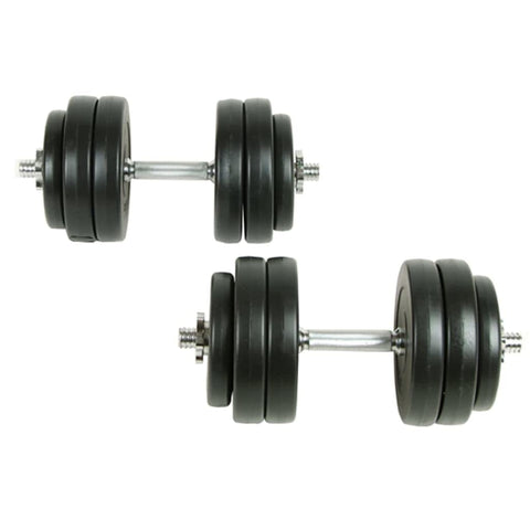 'vidaXL Adjustable Dumbbell Set - 66.1 lb Weight Set with Secure Grip Handles, 18 Piece Set for Chest, Biceps, Arms, Triceps, and Back Workouts'