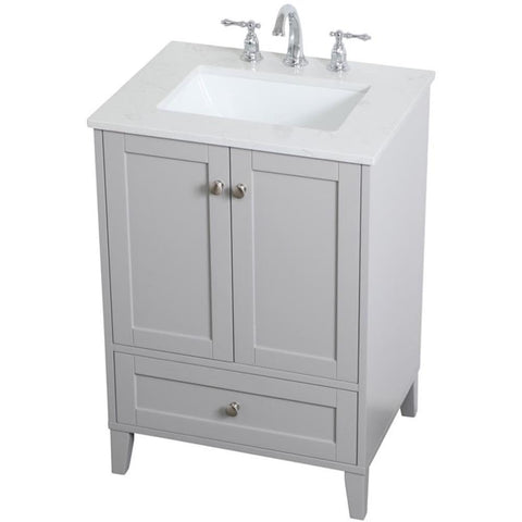 24 Inch Single Bathroom Vanity in Grey, 714622