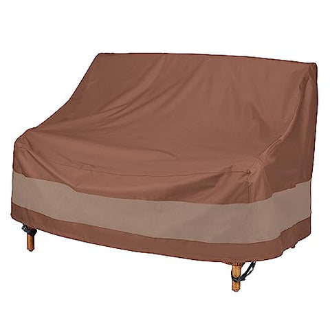 DUCKCOVERS ULV543735 Ultimate 54 in. W Patio Loveseat Cover, x 37" D x 35" H, Mocha Cappuccino, Patio Furniture Covers