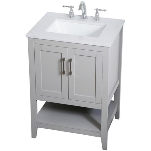 24 Inch Single Bathroom Vanity in Grey, 714651