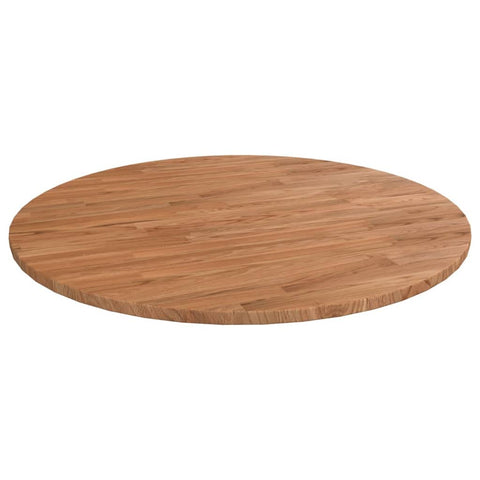 vidaXL Round Table Top, Dining Table Top, Replacement Table Top for Restaurant Cafe Hotel, Coffee Table Top, Light Brown Treated Solid Wood Oak