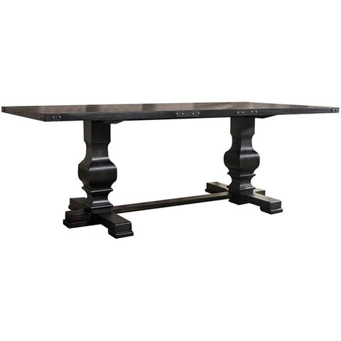 Acme Morland Trestle Dining Table in Vintage Black