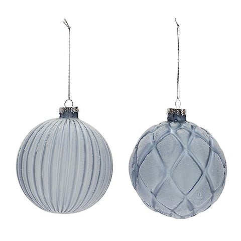 Melrose International Frosted Glass Ball Ornament (Set of 6)