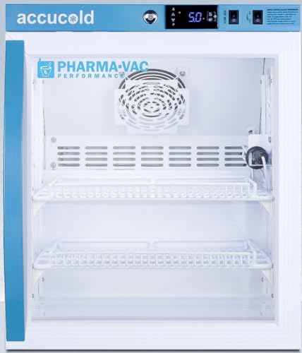 ACCUCOLD ARG2PV456 1.94 Cu.Ft. Compact Vaccine Refrigerator, Certified to NSF/ANSI 456 Vaccine Storage Standard (Glass Door)