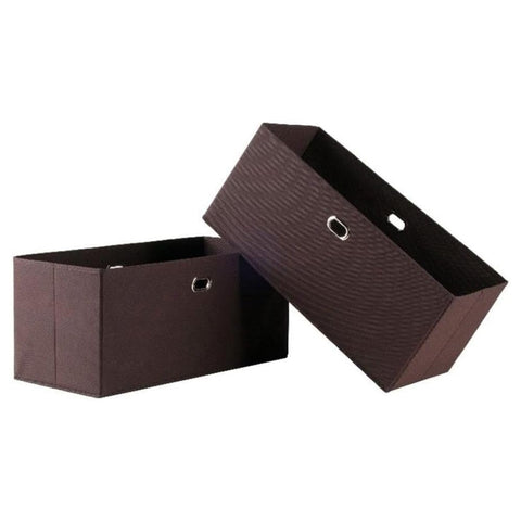 Oakestry Torino 2-Piece Foldable Fabric Baskets Practical Storage Solution for Home Organization Durable Fabric with Sturdy Frame Ideal for Household Essentials Space-Saving Design for Easy Storage
