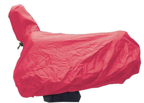 Jeffers Equine Western Horse Nylon Saddle Cover, Red - Water Proof, Durable 200 Denier Nylon, Adjustable Elastic Fit for Protection and Storage - Lightweight, Easy to Fold and Store