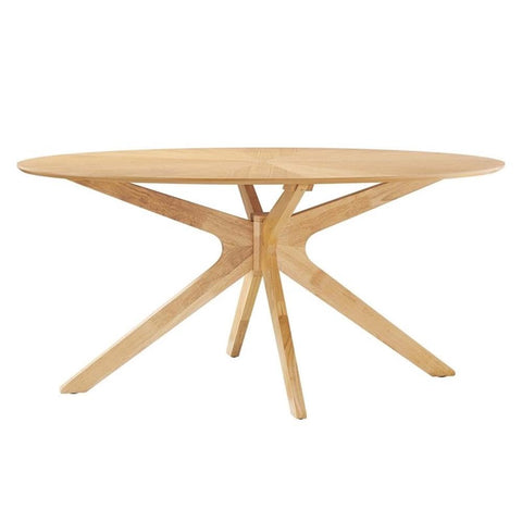 Modway EEI-3848-OAK Crossroads 63" Oval Wood Dining Table, Oak