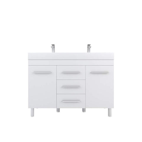 Ripley 48 inch White Double Vanity with Sink