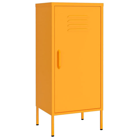vidaXL Storage Cabinet Mustard Yellow 16.7"x13.8"x40" Steel