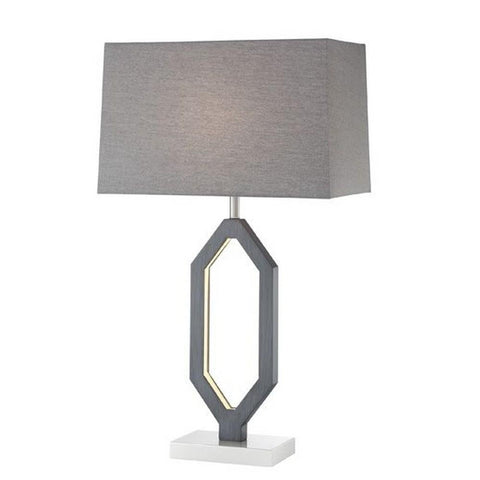 Lite Source Desmond 31" Charcoal Gray Table Lamp with LED Night Light