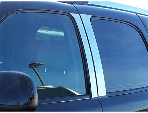 QAA is Compatible with 2002-2006 Cadillac Escalade 4 Piece Stainless Pillar Post Trim PP42255