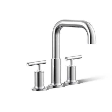 Kohler T14428-4-CP Purist Deck-Mount High-Flow Bath Faucet Trim with Lever Handles, Valve Not Included, Polished Chrome