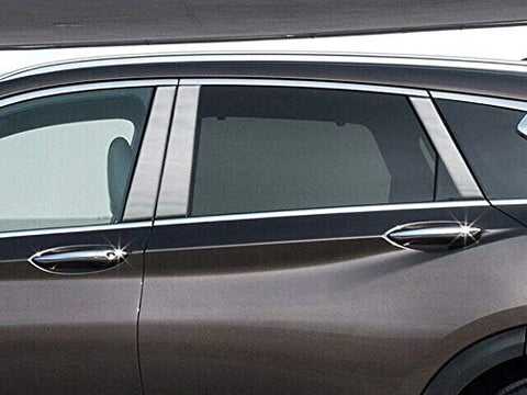 QAA is Compatible with 2014-2017 Infiniti Qx50 6 Piece Stainless Pillar Post Trim PP14041