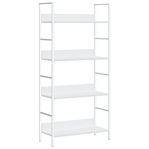 vidaXL Shelf Cabinet White Engineered Wood Medium Bookshelf