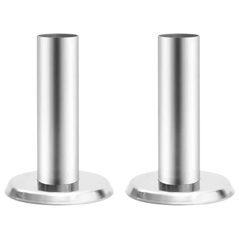 vidaXL 304 Stainless Steel Pool Ladder Handrail Brackets Set of 2 | Easily Attach and Detach Durable Stylish Brushed Finish for Indoor Outdoor Use Secure Accessory Bracket Fitting Clamp