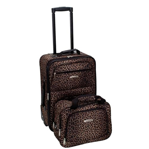 Rockland Fashion Softside Upright Luggage Set, Expandable, Lime Zebra, 2-Piece (14/19)