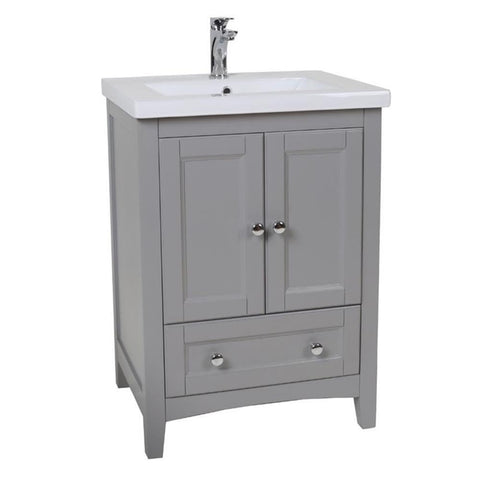 Elegant Decor VF-2002 Single Bathroom Vanity Set, 24", Medium Grey/VF-2002