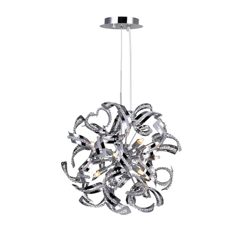CWI Lighting Swivel 14 Light LED Chandelier, 22-Inch, Chrome Finish for Dining Room, Living Room, Foyer, and Bedroom