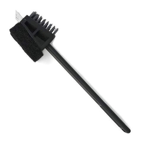 Norpro Heavy Duty Grill Brush with Scraper and Scour Pad, 14.5", Nylon Bristles