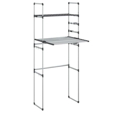 vidaXL Over The Toilet Shelf, Bathroom Towel Rack for Linen Laundry Storage Washroom, Bathroom Cabinet, Over The Toilet Storage, Aluminum