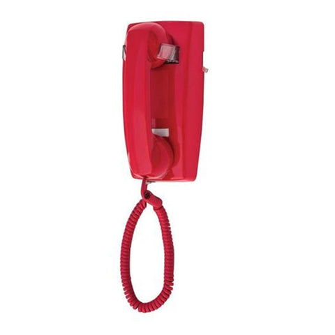 Cortelco 255447-VBA-NDL Mini Wall No dial Red