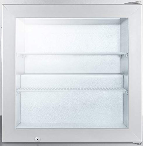 Summit SCFU386FROST 24 Compact Beer Froster with 2 cu. ft. Capacity Factory Installed Lock Self Closing Door LED Lighting and Manual Defrost in Gray