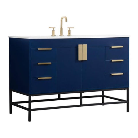 Elegant Decor Indoor Modern Under Sink Bathroom Fixtures Storage Organizer Cabinet 24 inch Single Bathroom Vanity - Natural Oak with backsplash