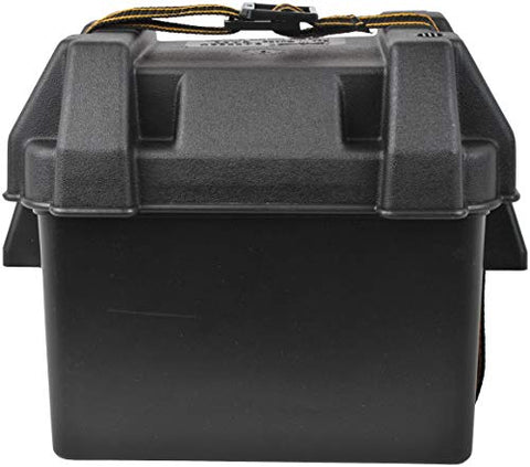 Attwood 9082-1 Small Battery Box with Mounting Kit and Strap, Fits Series 16 and U1 Batteries, Black