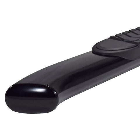TrailFX A7063B Nerf Bar Fits Chevy Silverado 1500 Crew Cab 2007-2018 Oval 5 Inch Black Powder-Coated Steel Side Step Running Boards 300lb Capacity No-Drill Installation