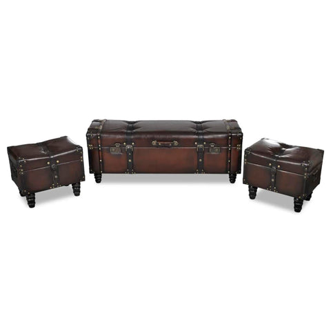 vidaXL Storage Bench Dark Brown