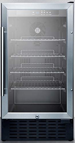 Summit SCR1841BCSSADA Undercounter Beverage Refrigeration, Glass/Stainless-Steel