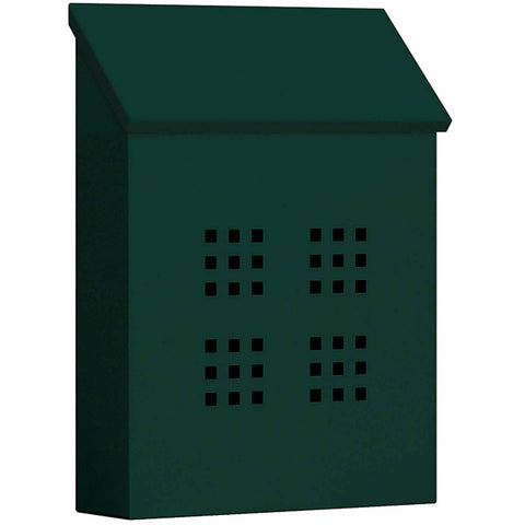 Salsbury Industries Traditional Mailbox, Decorative, V, Green, 11 in. W x 14.5 in. H x 3.5 in. D