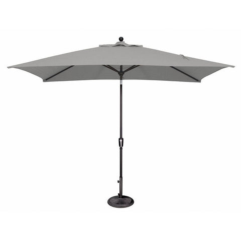 SimplyShade Catalina 120" Octagon Push Button Tilt Umbrella - Black/Cast Silver