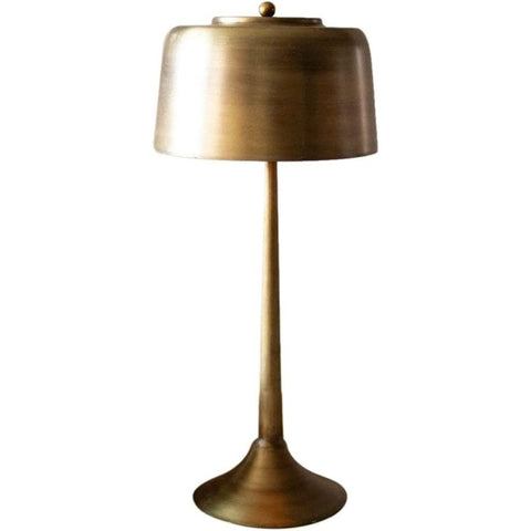 Oakestry Brass Table Lamp Modern Accent Lighting Fixture for Desk Nightstand or Side Table with Minimalist Metal Frame Warm Ambient Glow for Bedroom Living Room Office Entryway