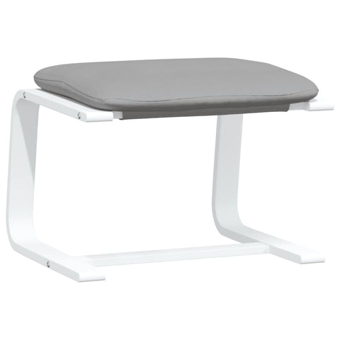 vidaXL Modern Footstool - Durable Fabric Upholstered, Solid Birch Wood Frame - Suitable for Living Room, Office, Lounge - Removable and Washable Cover - Light Gray, 20.1"x16.1"x15.7"