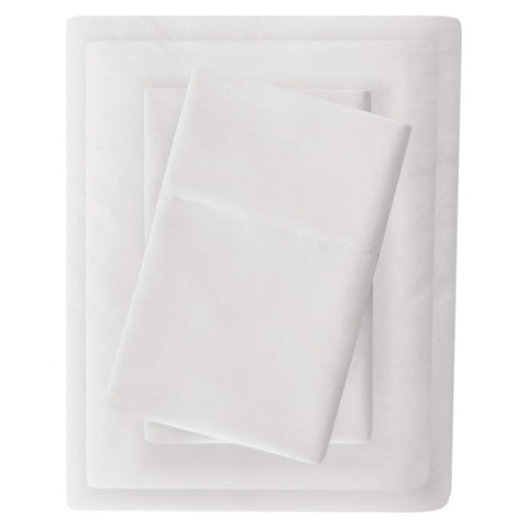 Oakestry (Mp20-1177 4-piece 3m Microcell Bed Sheet Set Ultra Soft Microfiber Deep Pocket Up to 16 Inches, Matching Pillow Case Cozy Bedding-Set, White