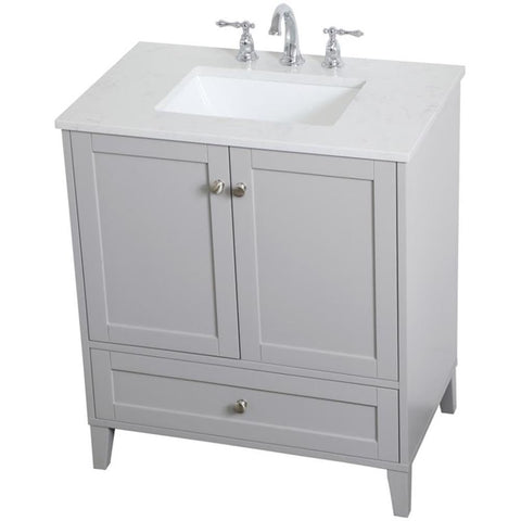 30 Inch Single Bathroom Vanity in Grey, 714620