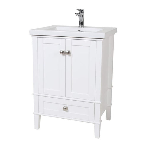 Elegant Decor VF-2001 Single Bathroom Vanity Set, 24", White/VF-2001