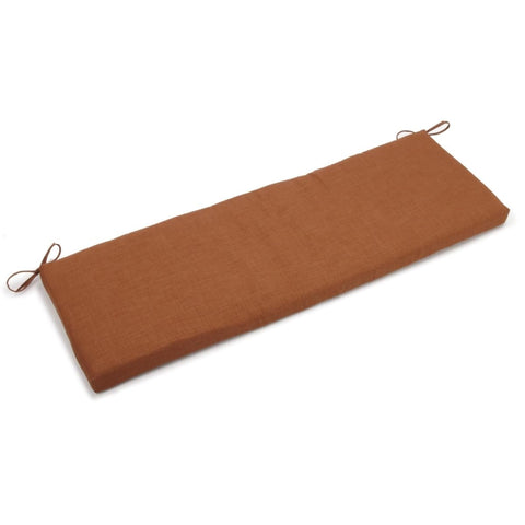 Blazing Needles Outdoor Spun Poly 19-Inch by 60-Inch by 3-1/2-Inch 3-Seater Bench Cushion, Mocha