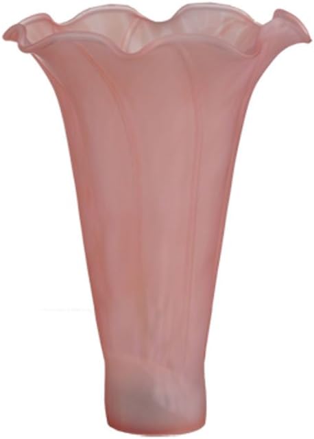 Meyda Tiffany 10156 Leaf, Flower, Fruit Shade Pond Lily Collection in Bronze/Dark Finish, 3.50 inches, Mottled Petal Pink