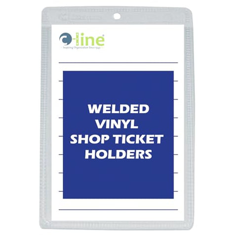 C-Line Vinyl Shop Ticket Holders, Both Sides Clear, 5 x 8 Inches, 50 per Box, (80058)