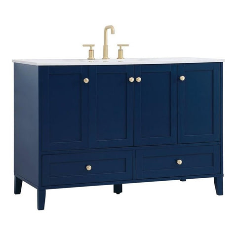 Elegant Kitchen and Bath 48 inch Single Bathroom Vanity Cabinet - Blue