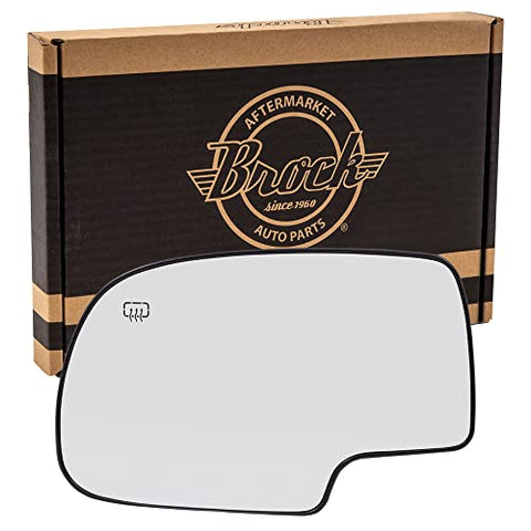 Mirror Glass with Base for 1999-2006 Silverado 1500 Heated for 2001-2006 Silverado 1500 HD for 2000-2006 Tahoe for 2000-2006 Suburban 2500 for 2002-2006 Avalanche 2500 for 2001-2006 Sierra 3500 Left