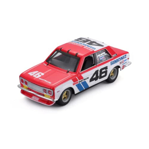 Datsun 510#46 John Morton Red and White BRE (Brock Racing Enterprises) Race Series 1/43 Diecast Model Car by Bburago 38301
