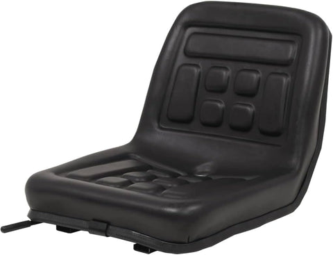vidaXL Universal Tractor Seat - Black, Steel Frame, PVC Upholstery - Comfort, Adjustable Positioning, Drain Hole, Durable & Easy to Install - Fits Most Tractor Models.